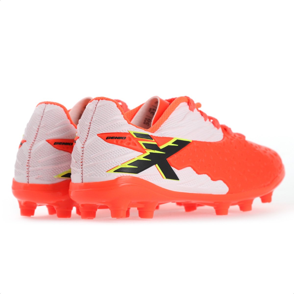 Chuteira OXN Campo Genio 4 PRO Laranja e Branco - Infantil Laranja 4