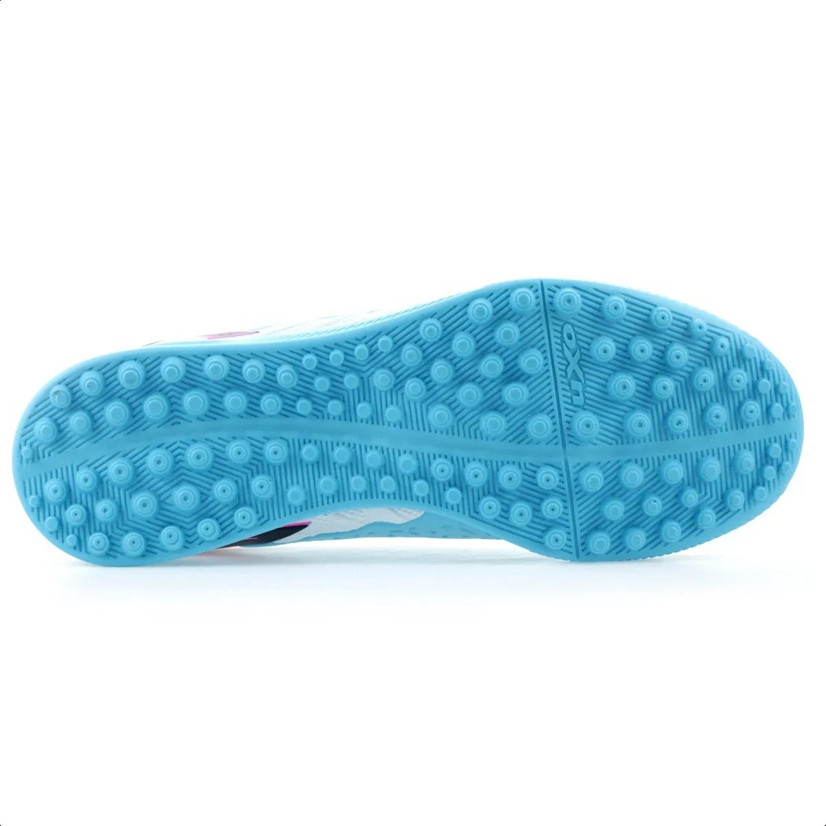 Chuteira OXN Society Genio 4 PRO Azul e Branca  - Infantil Azul 6