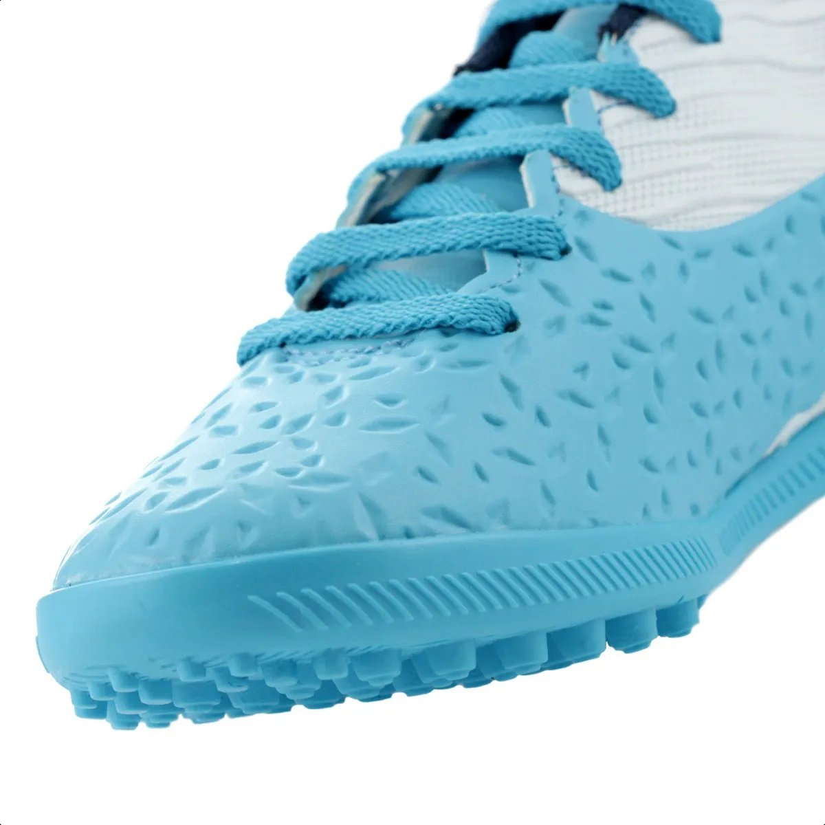 Chuteira OXN Society Genio 4 PRO Azul e Branca  - Infantil Azul 7