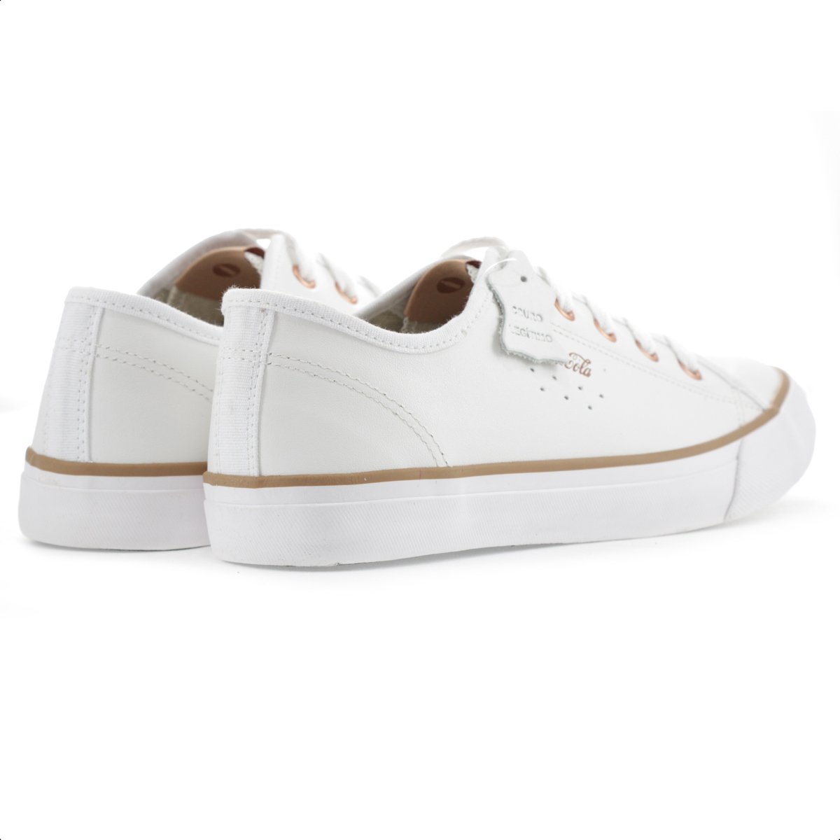 Tenis Coca Cola Stream Leather Branco e Cobre - Feminino Branco 4