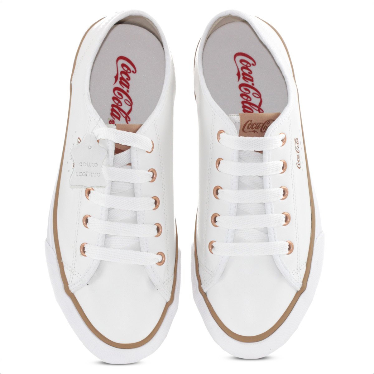 Tenis Coca Cola Stream Leather Branco e Cobre - Feminino Branco 5