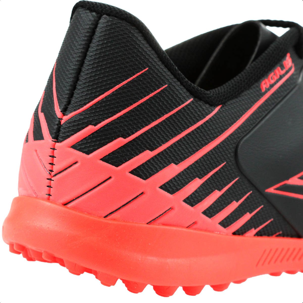 Chuteira OXN Society Agilis 2 PRO Preto e Coral - Infantil Preto 8