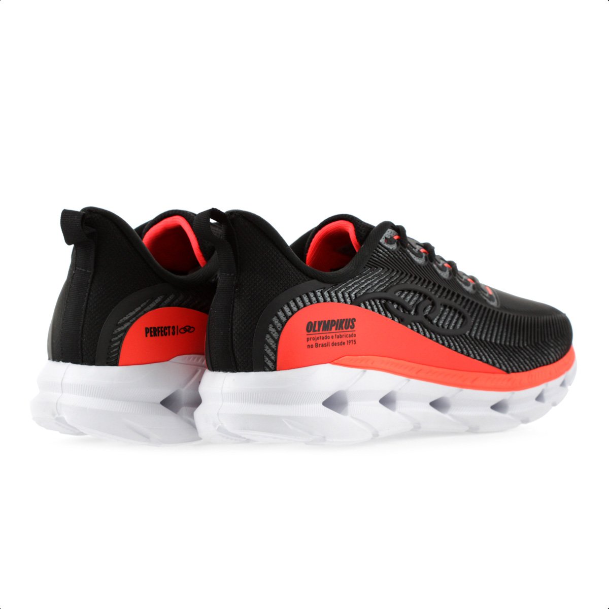 Tenis Olympikus Perfect 3 Preto e Laranja - Unissex Preto 4