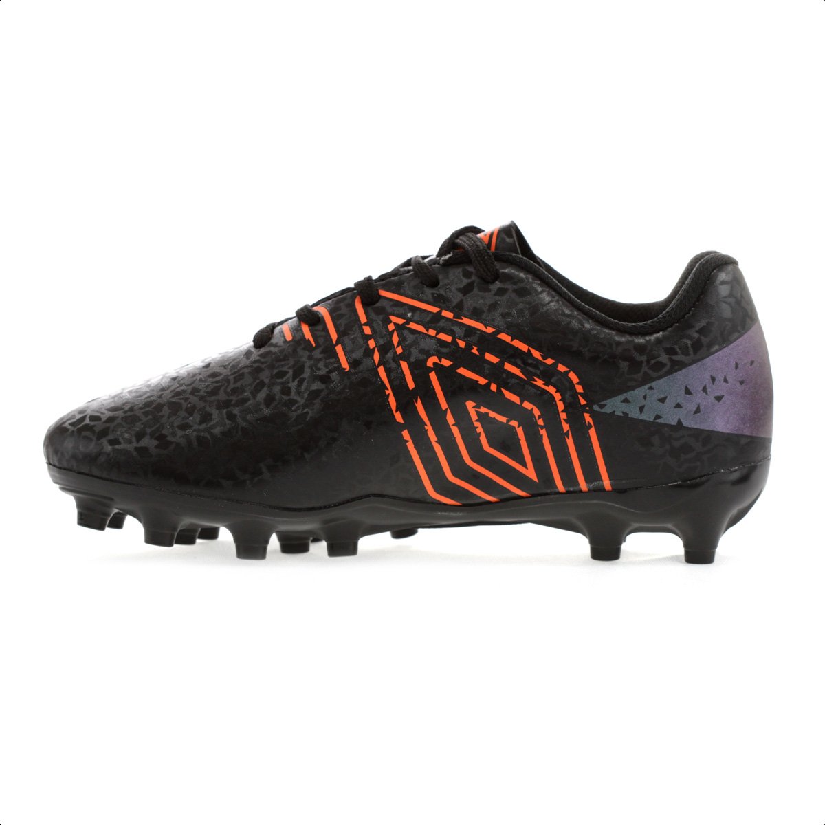 Chuteira Umbro Campo Adamant Preto e Laranja - Infantil  Preto 2