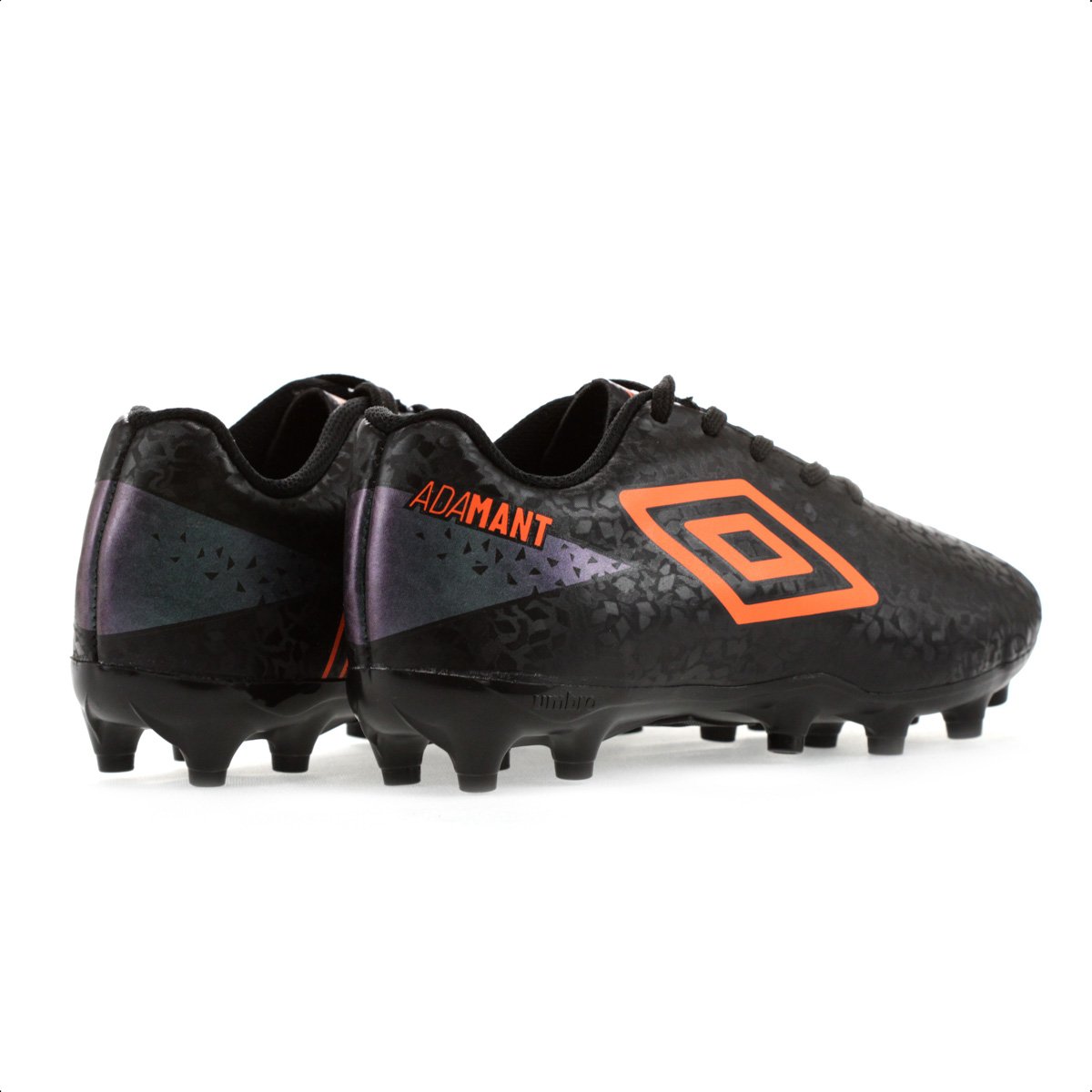 Chuteira Umbro Campo Adamant Preto e Laranja - Infantil  Preto 4