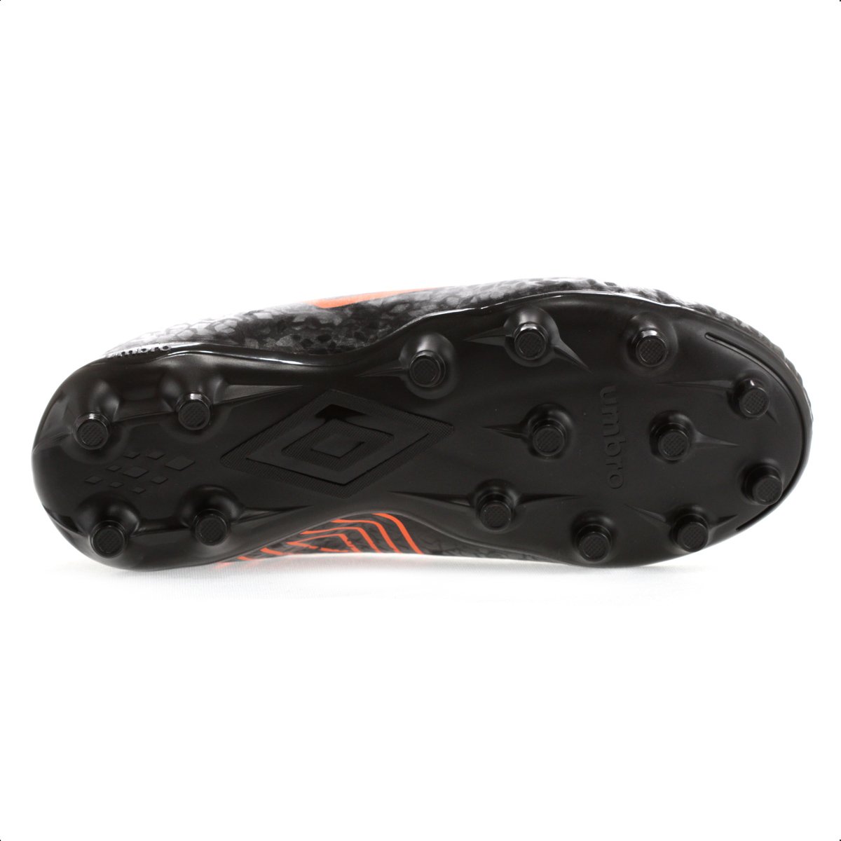 Chuteira Umbro Campo Adamant Preto e Laranja - Infantil  Preto 6