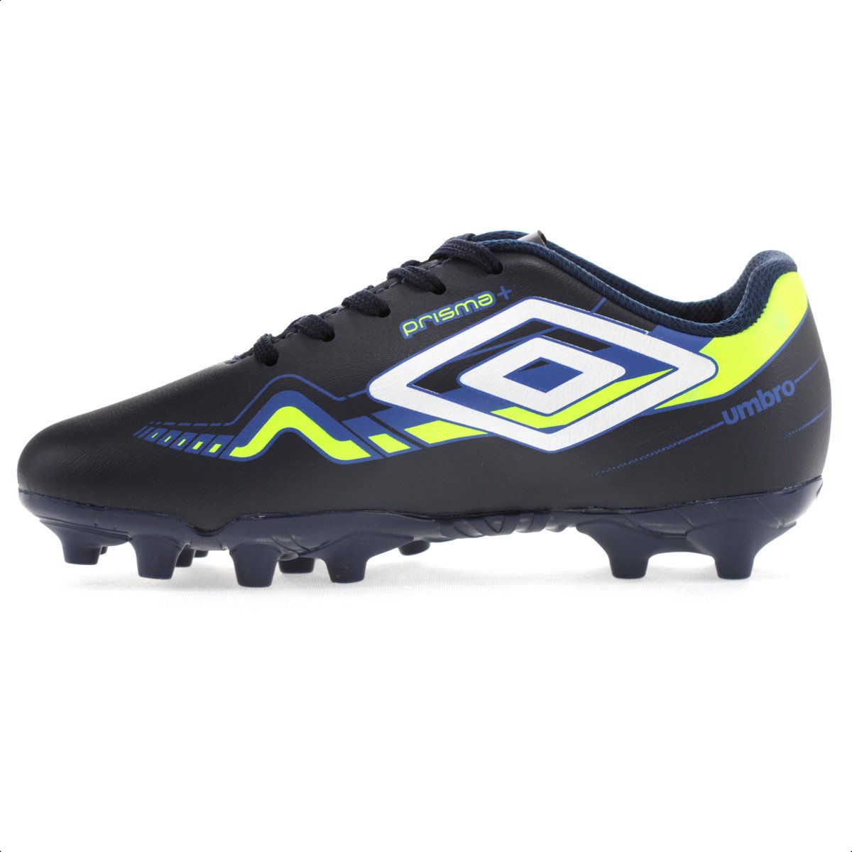 Chuteira Umbro Campo Prisma Jr Marinho e Branco - Infantil Azul Escuro 2