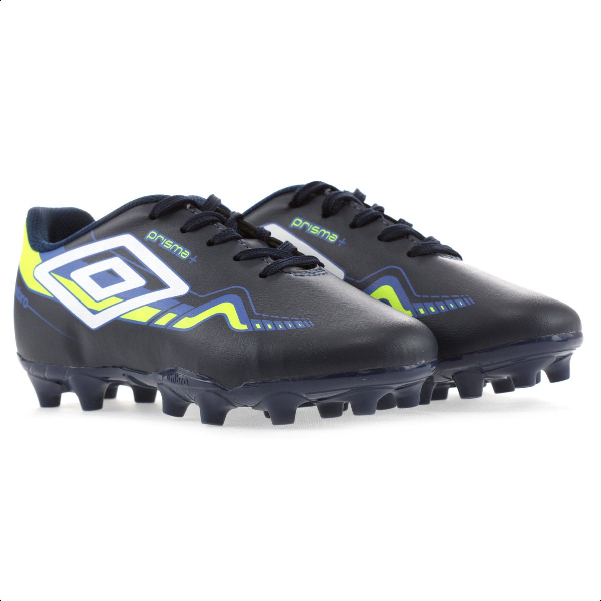 Chuteira Umbro Campo Prisma Jr Marinho e Branco - Infantil Azul Escuro 3