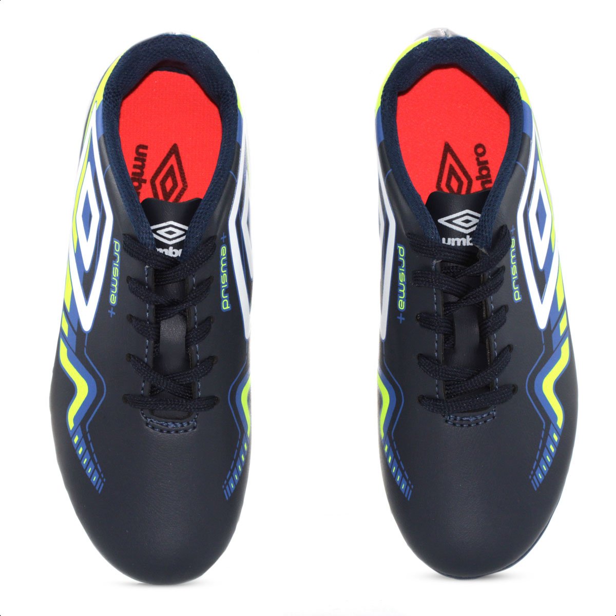 Chuteira Umbro Campo Prisma Jr Marinho e Branco - Infantil Azul Escuro 5