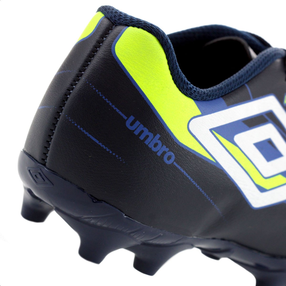 Chuteira Umbro Campo Prisma Jr Marinho e Branco - Infantil Azul Escuro 8
