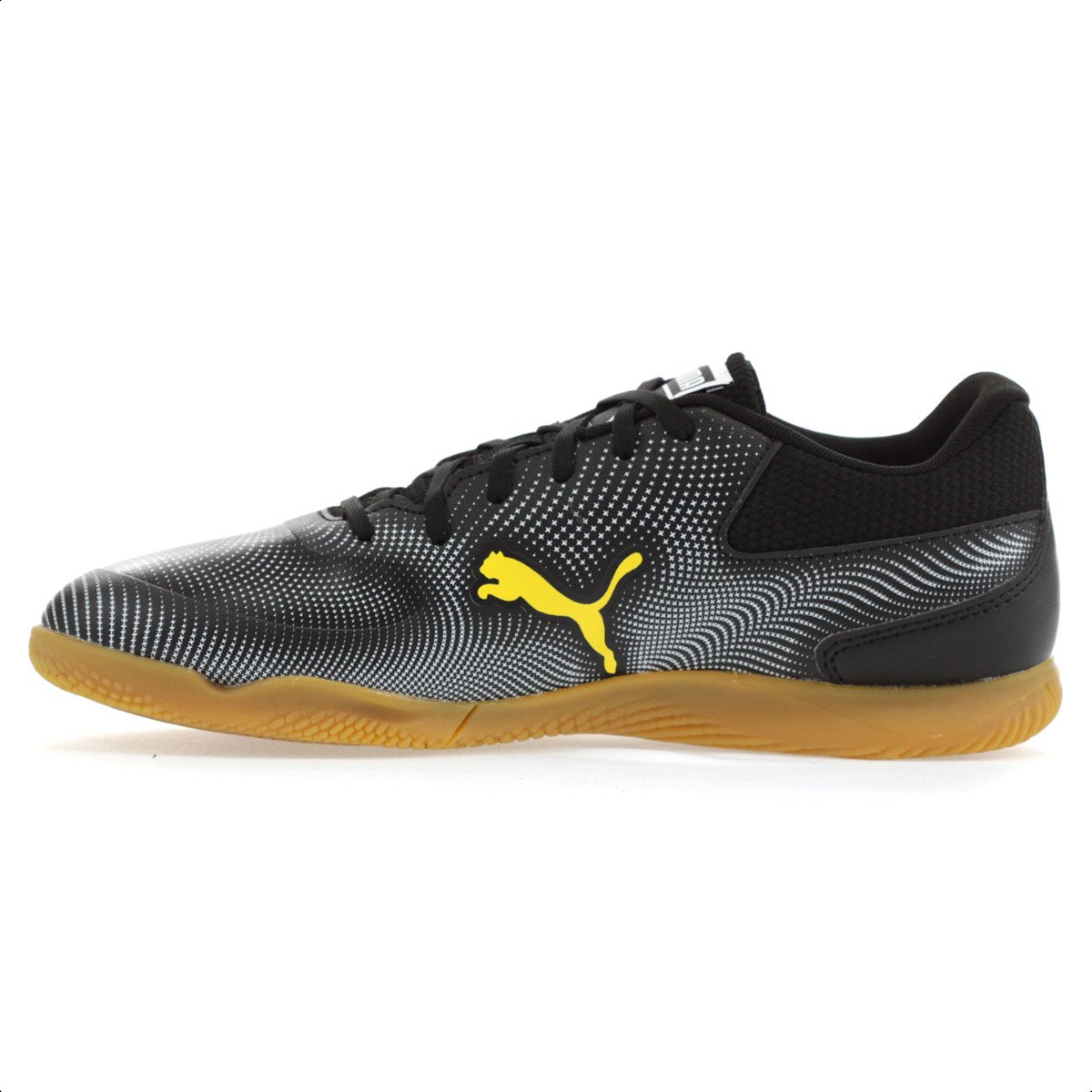 Chuteira Puma Futsal Truco III Preta e Amarela - Masculina Preto 2