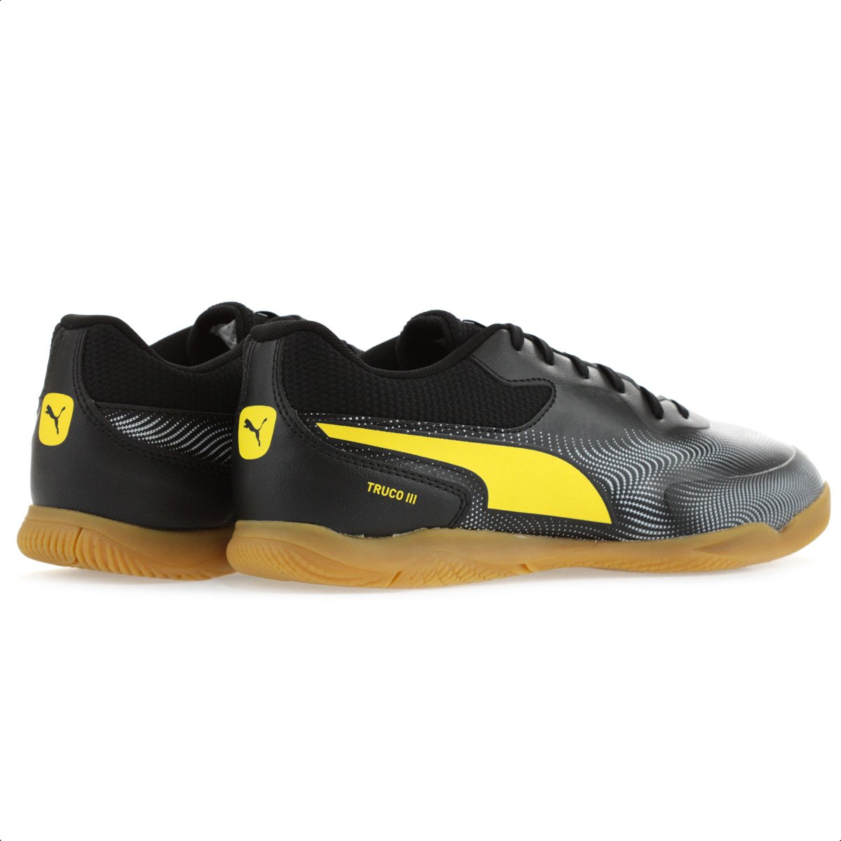 Chuteira Puma Futsal Truco III Preta e Amarela - Masculina Preto 4