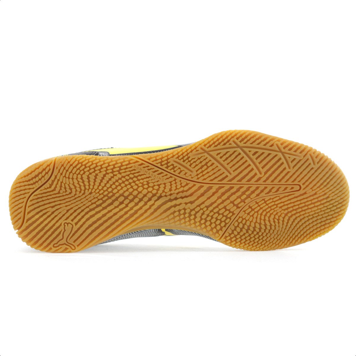 Chuteira Puma Futsal Truco III Preta e Amarela - Masculina Preto 6
