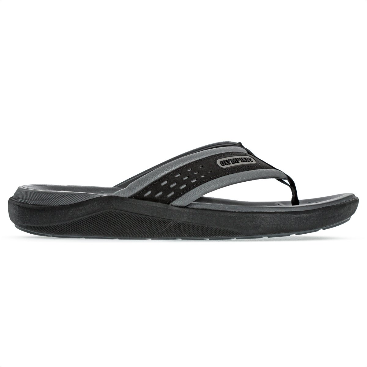 Chinelo Olympikus 921 Chumbo e Preto - Masculino Cinza 2