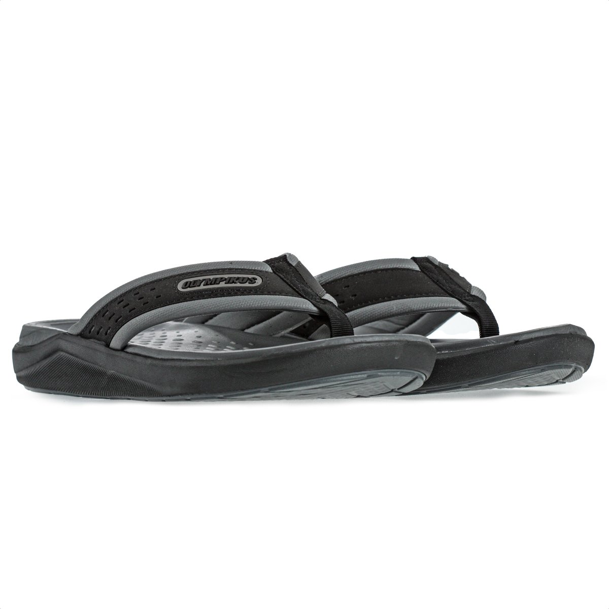 Chinelo Olympikus 921 Chumbo e Preto - Masculino Cinza 4