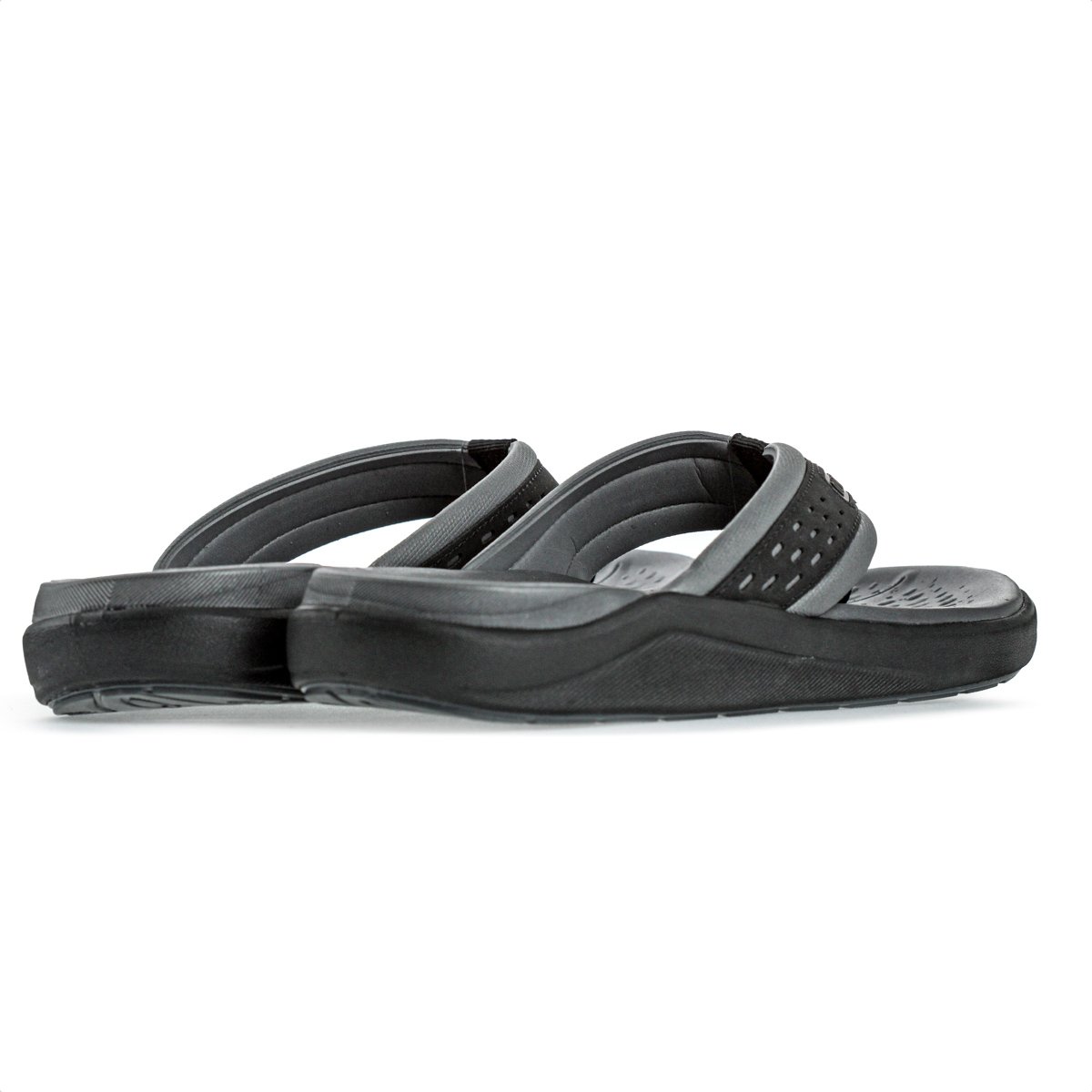 Chinelo Olympikus 921 Chumbo e Preto - Masculino Cinza 5