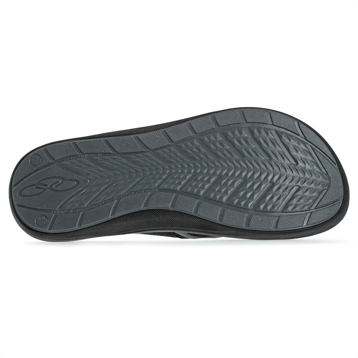 Chinelo Olympikus 921 Chumbo e Preto - Masculino Cinza 8