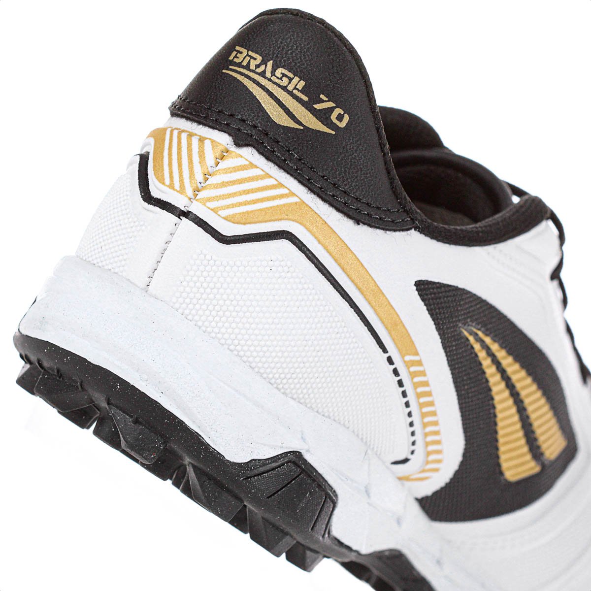 Chuteira Penalty Society Brasil 70 Y-1 Branco Preto e Dourado - Masculino Branco 4