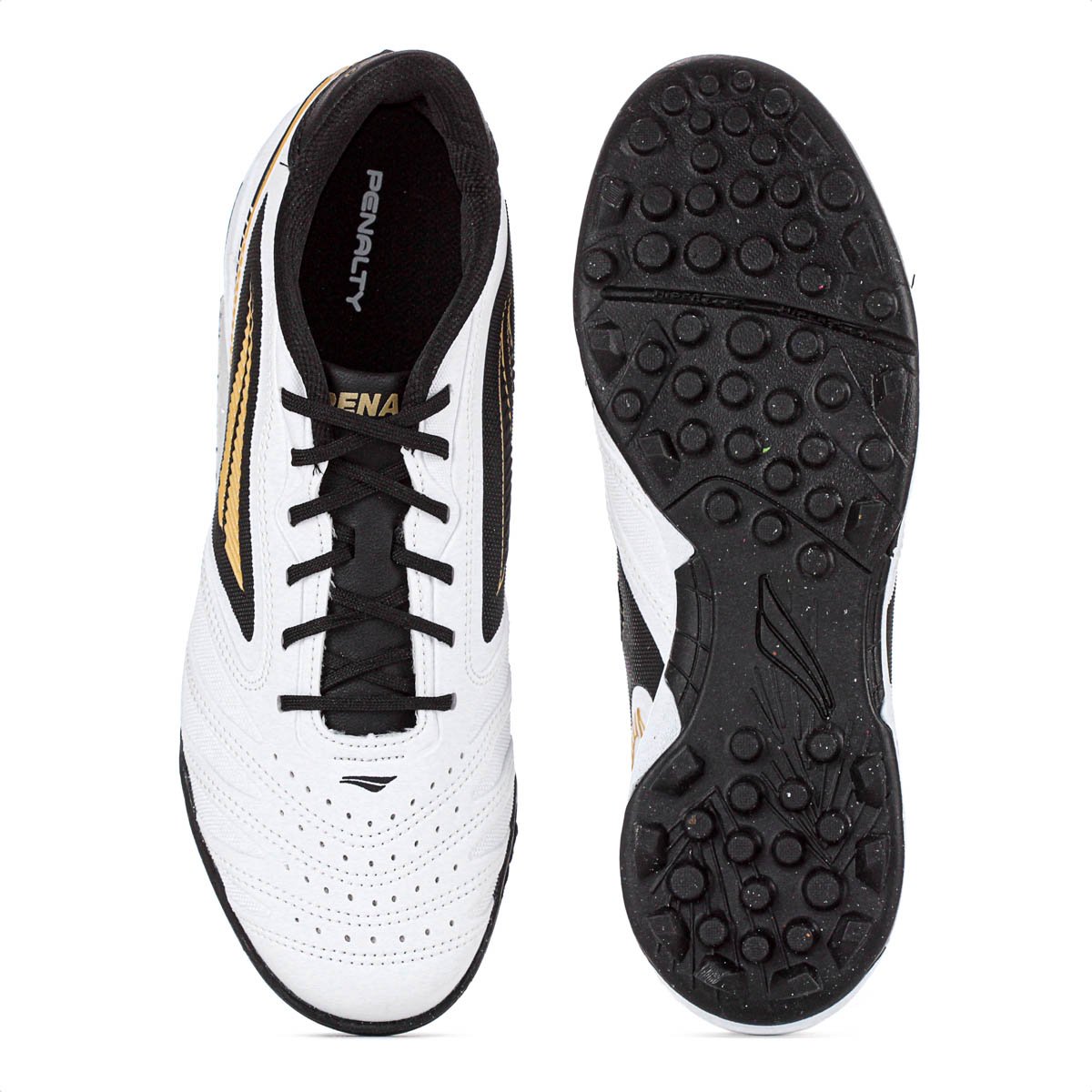 Chuteira Penalty Society Brasil 70 Y-1 Branco Preto e Dourado - Masculino Branco 5