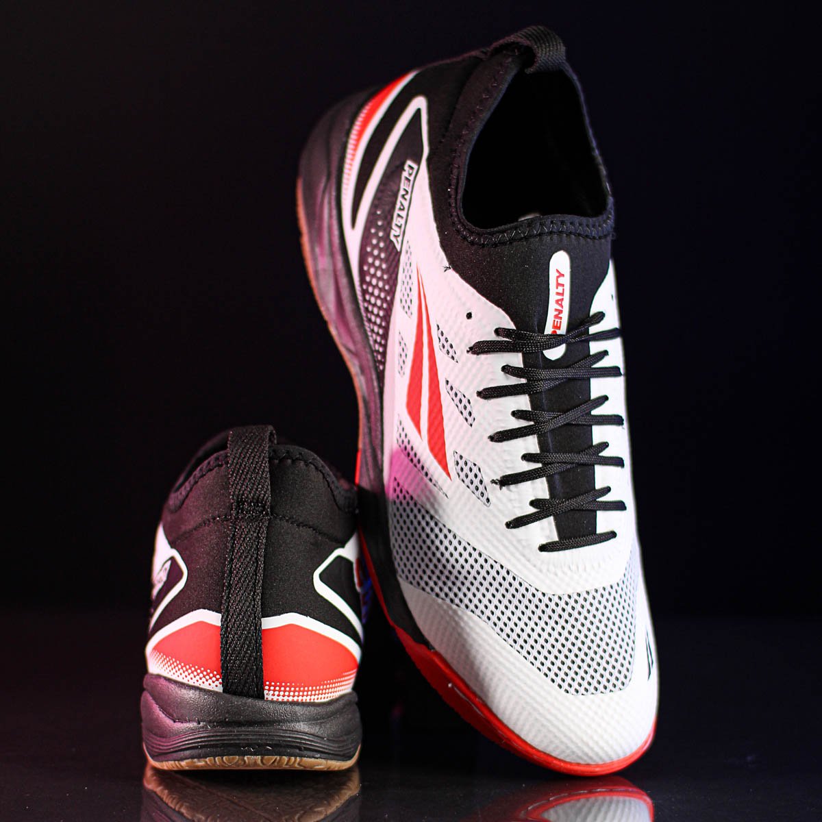 Chuteira Penalty Futsal Max 500 Locker Y-3 Branco Preto e Vermelho - Masculino Branco 7