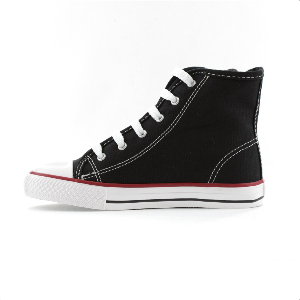 Tenis Diversao Canvas Hi Ziper Preto - Infantil Preto 2