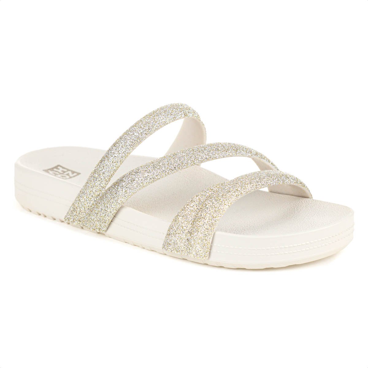 Sandalia Zaxy Papete Glitter Off White - Feminino Off White 2