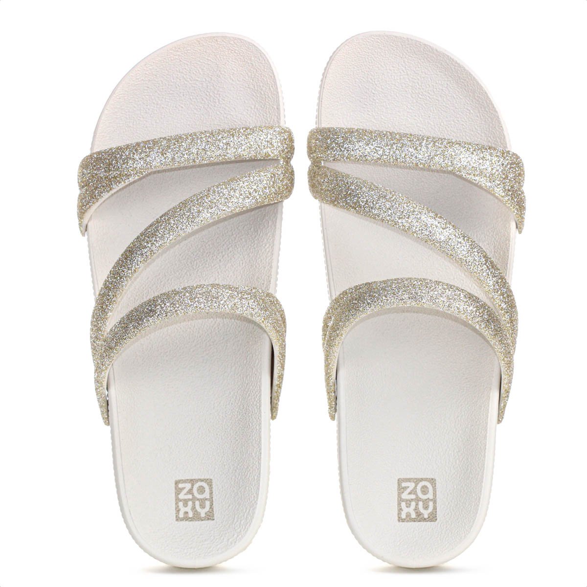 Sandalia Zaxy Papete Glitter Off White - Feminino Off White 5