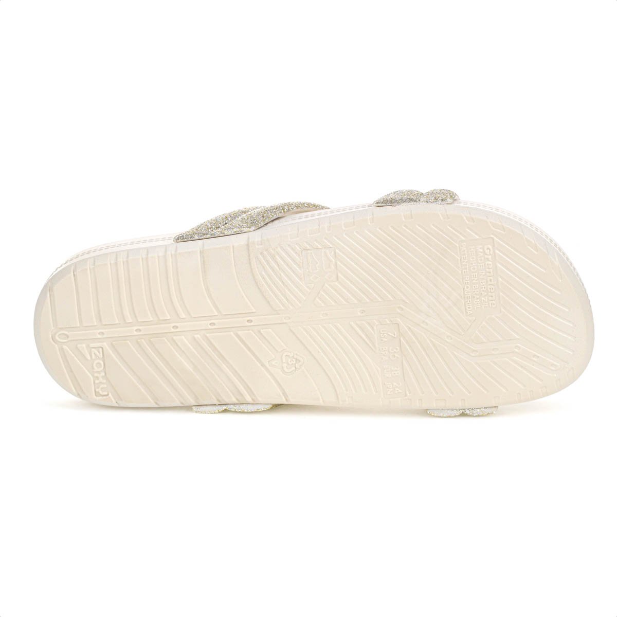 Sandalia Zaxy Papete Glitter Off White - Feminino Off White 6