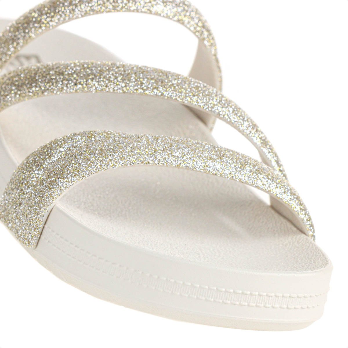 Sandalia Zaxy Papete Glitter Off White - Feminino Off White 7