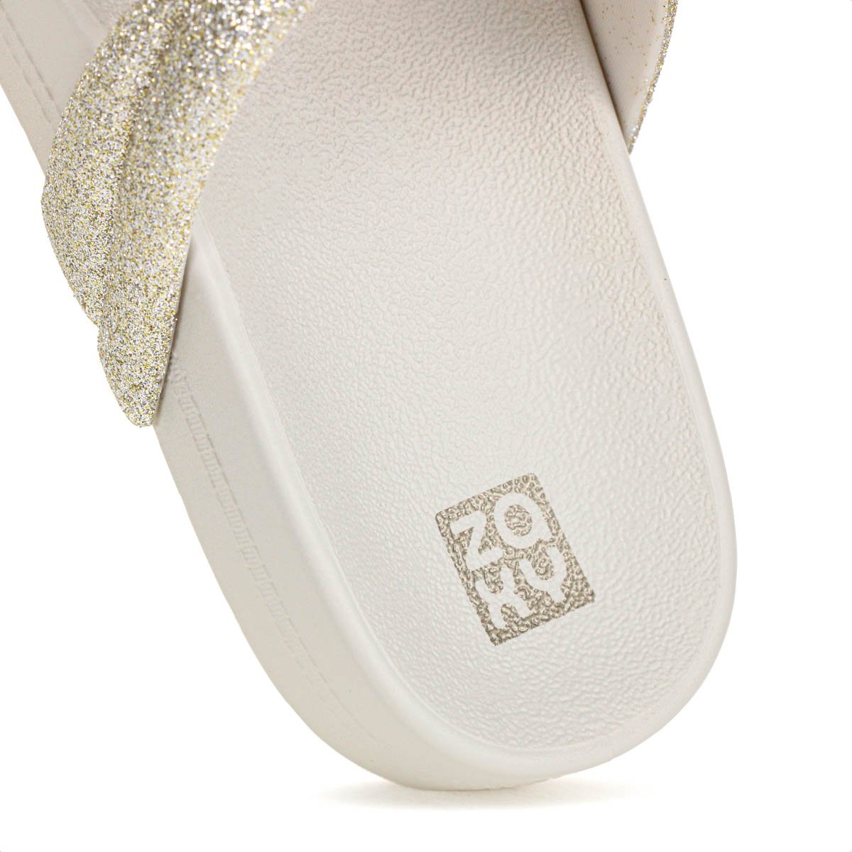Sandalia Zaxy Papete Glitter Off White - Feminino Off White 8