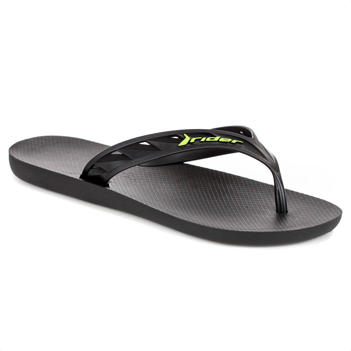 Chinelo Rider Street Preto e Verde - Masculino Preto 2
