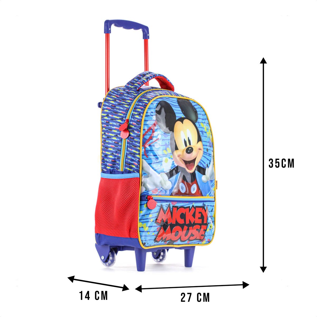 Mochila Com Rodas Escolar Xeryus  14 Mickey Y 11621 Azul - Infantil Azul 4