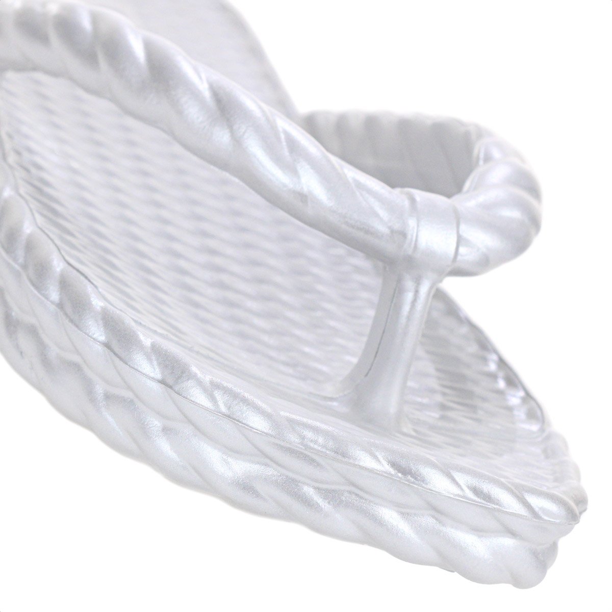 Chinelo Brizza Arezzo EVA Bico Quadrado Prata - Feminino Prata 7