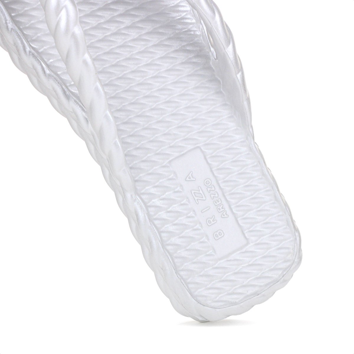 Chinelo Brizza Arezzo EVA Bico Quadrado Prata - Feminino Prata 8