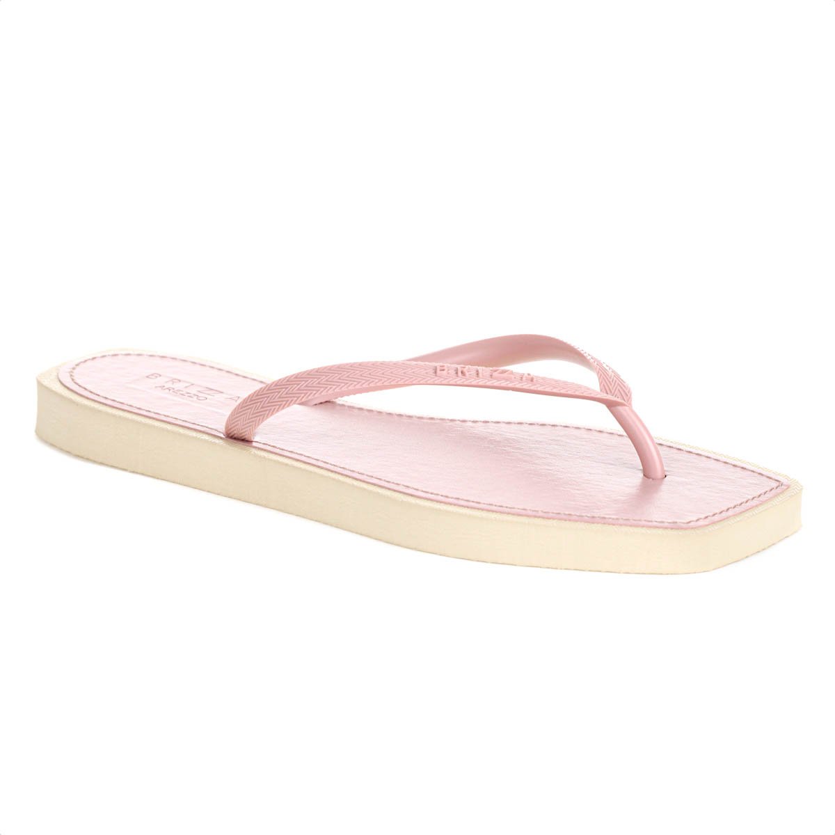 Chinelo Brizza Arezzo Bico Quadrado Bicolor Rosa Claro e Bege - Feminino Rosa 3