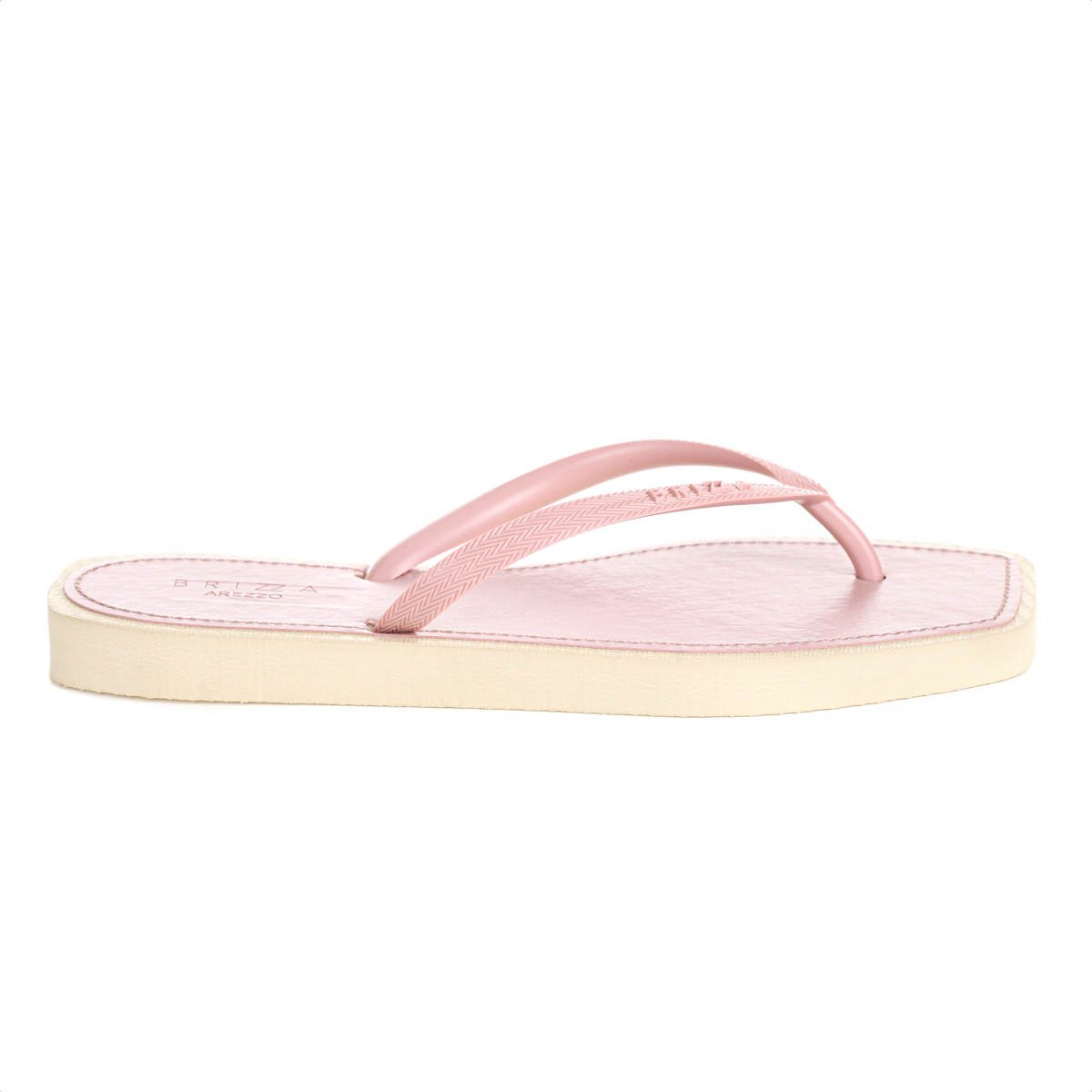 Chinelo Brizza Arezzo Bico Quadrado Bicolor Rosa Claro e Bege - Feminino Rosa 4