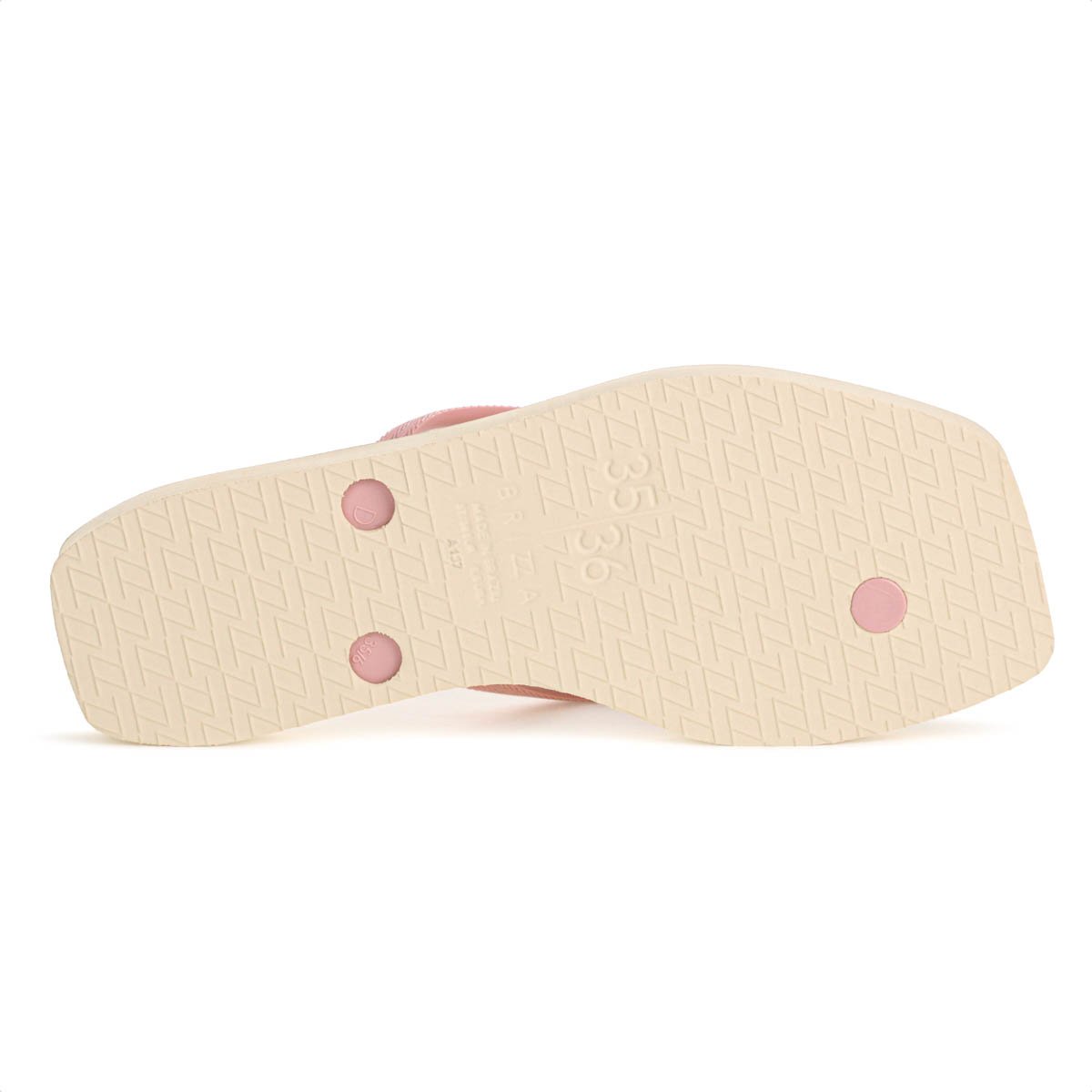 Chinelo Brizza Arezzo Bico Quadrado Bicolor Rosa Claro e Bege - Feminino Rosa 6