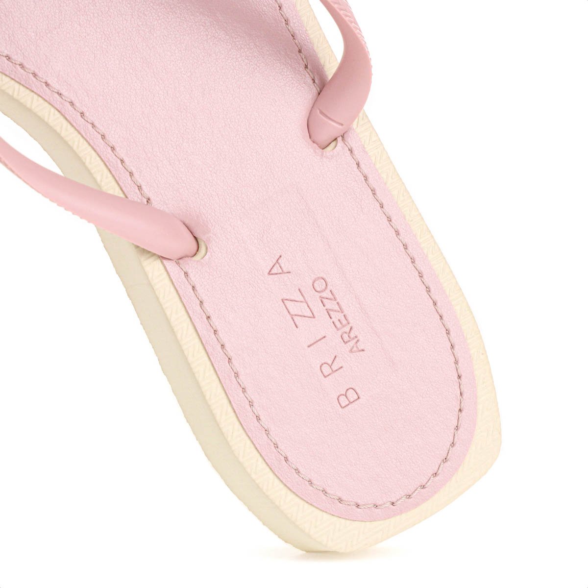 Chinelo Brizza Arezzo Bico Quadrado Bicolor Rosa Claro e Bege - Feminino Rosa 8