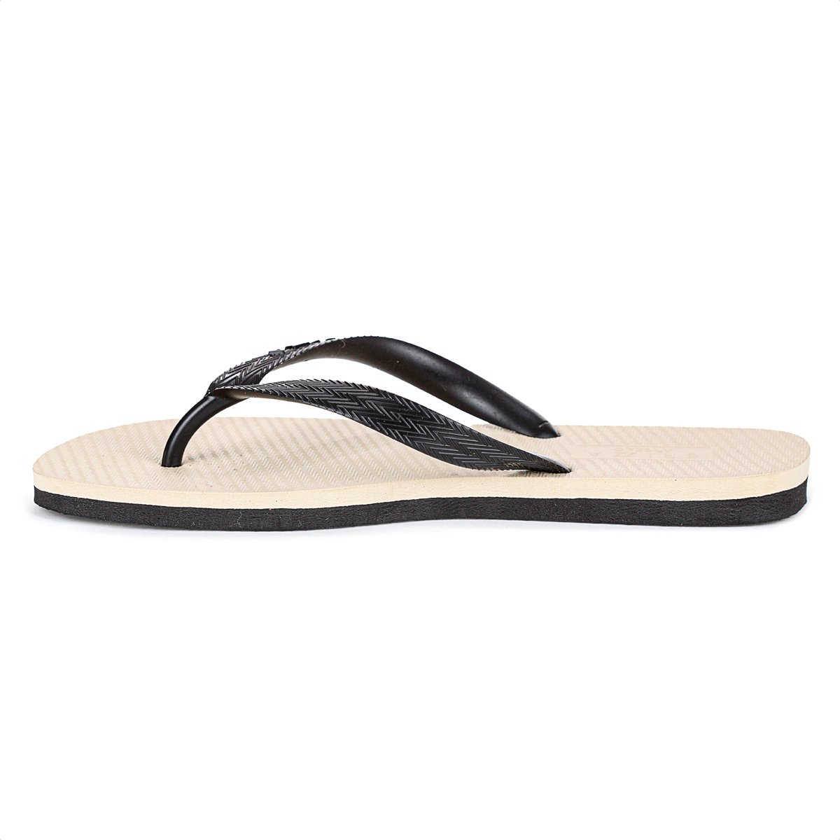 Chinelo Brizza Arezzo Roma Basics Bicolor Bege e Preto - Feminino Bege 4