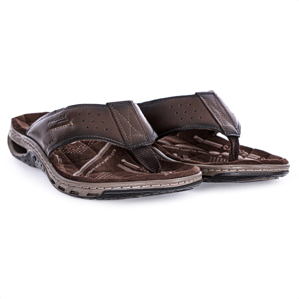Chinelo Pegada Anilina Marrom Cravo - Masculino DJC-G30 Marrom 3