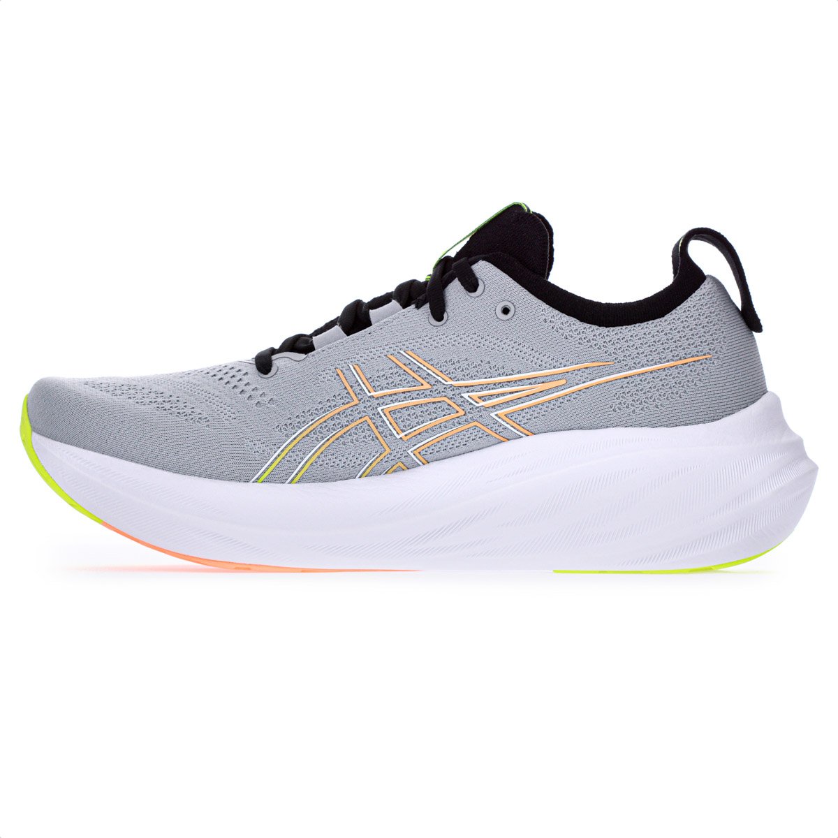 Tenis Asics Gel-Nimbus 26 Cinza e Laranja  - Masculino Cinza 2