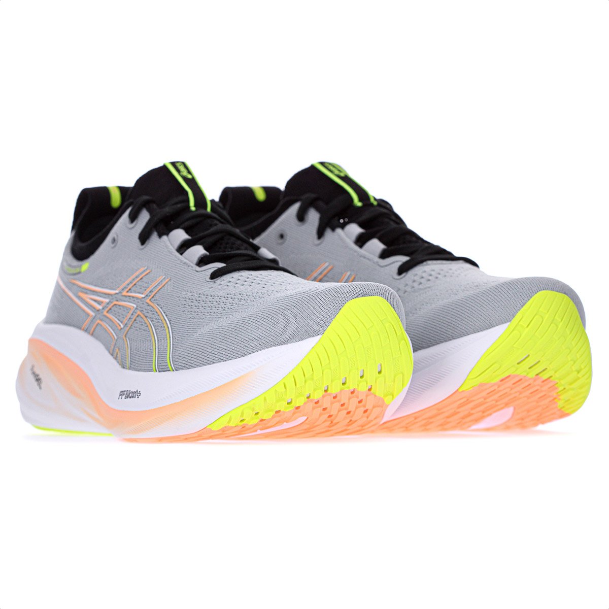 Tenis Asics Gel-Nimbus 26 Cinza e Laranja - Masculino Cinza