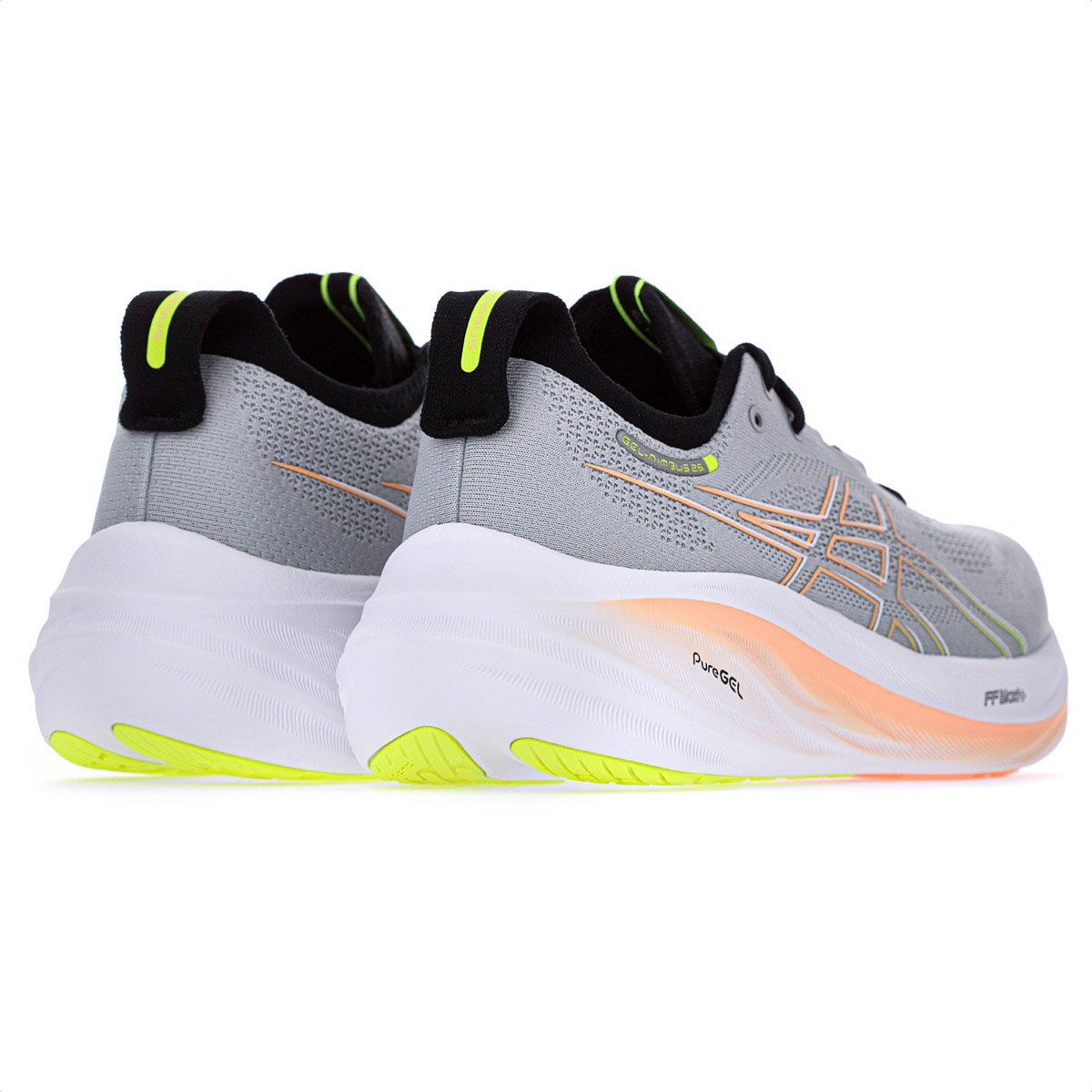 Tenis Asics Gel-Nimbus 26 Cinza e Laranja - Masculino Cinza