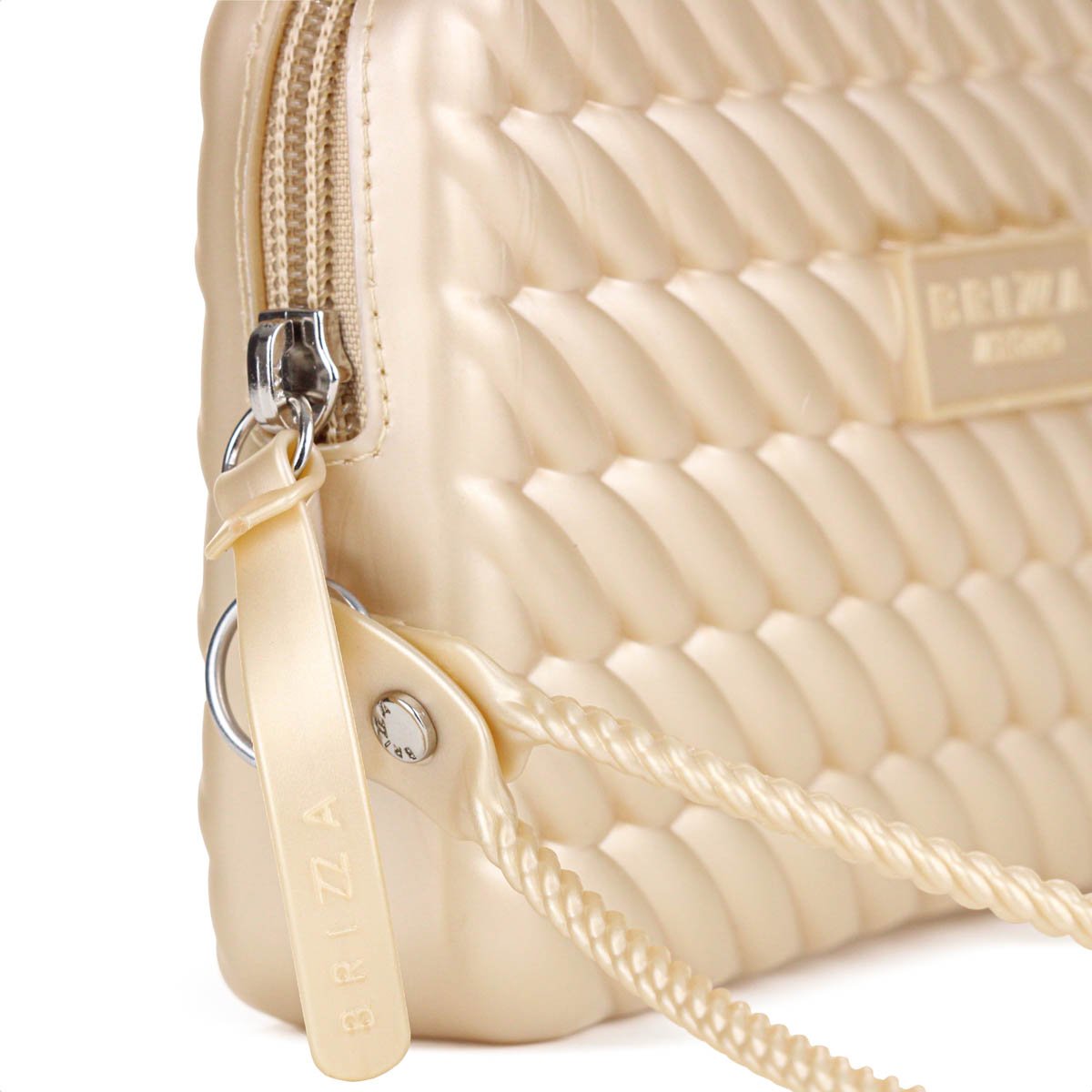 Bolsa Clutch Brizza Arezzo Alca Marrocos Dourado Metalizado - Feminino Dourado 3