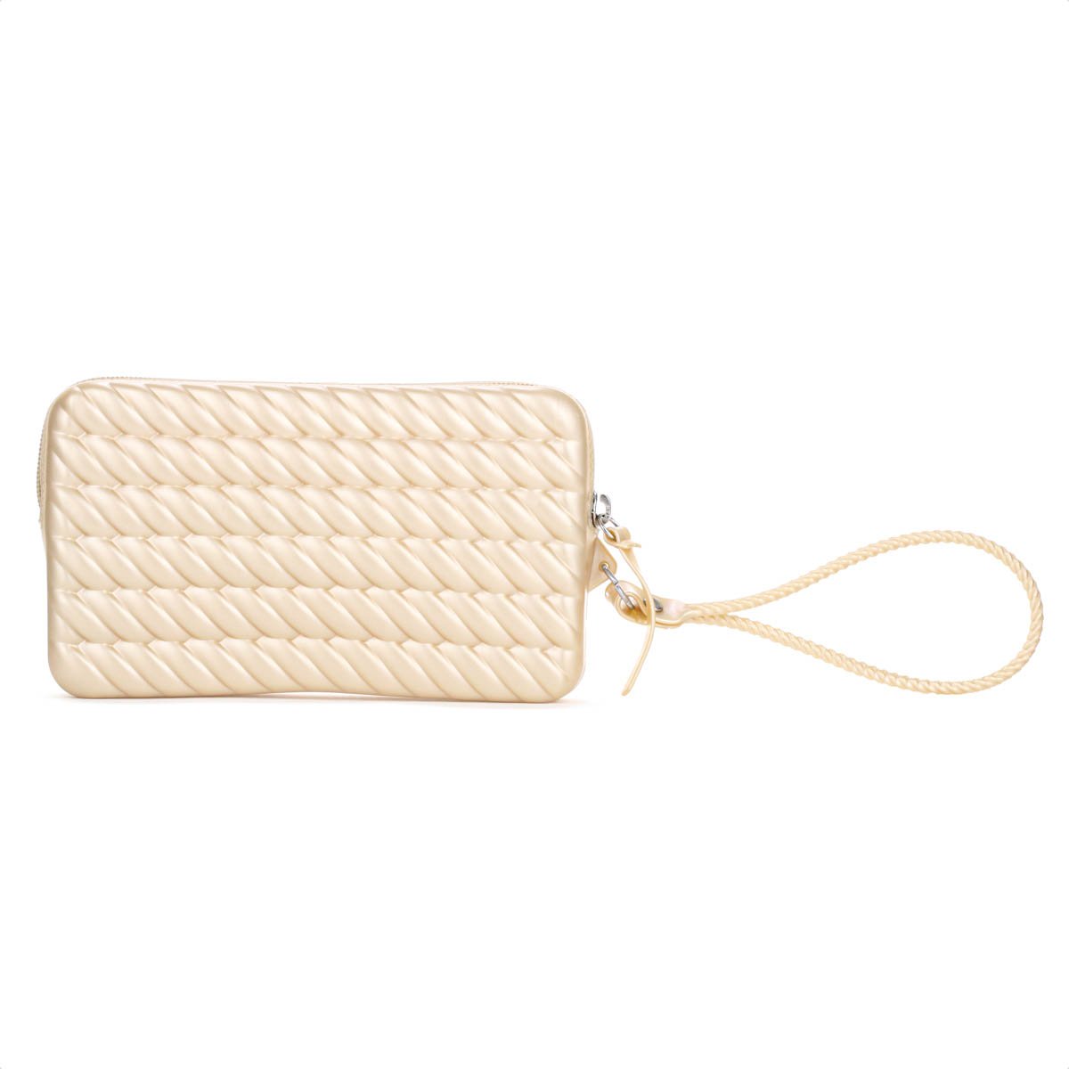 Bolsa Clutch Brizza Arezzo Alca Marrocos Dourado Metalizado - Feminino Dourado 4