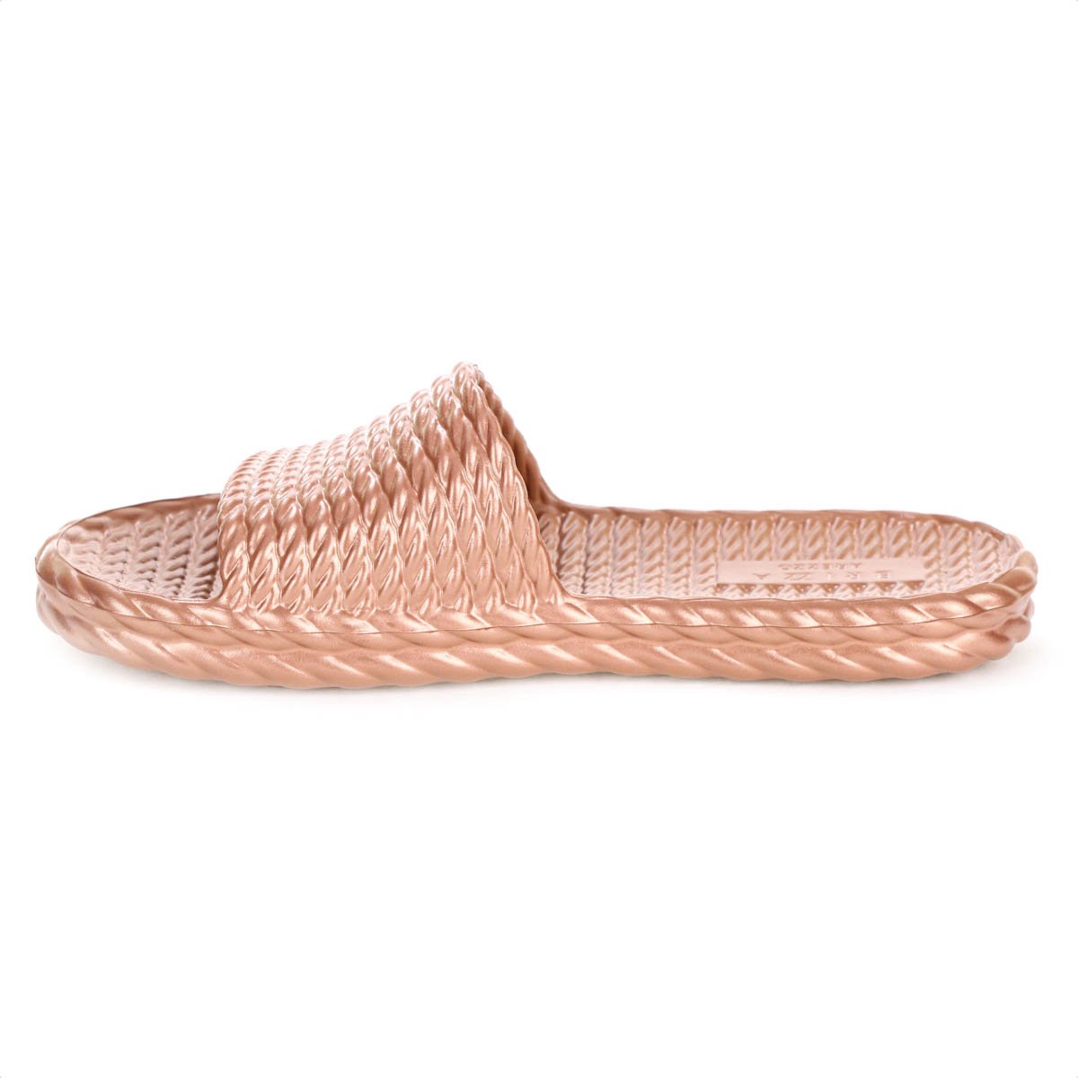 Chinelo Slide Brizza Arezzo EVA Marrocos Ambar Metal - Feminino Amarelo 4