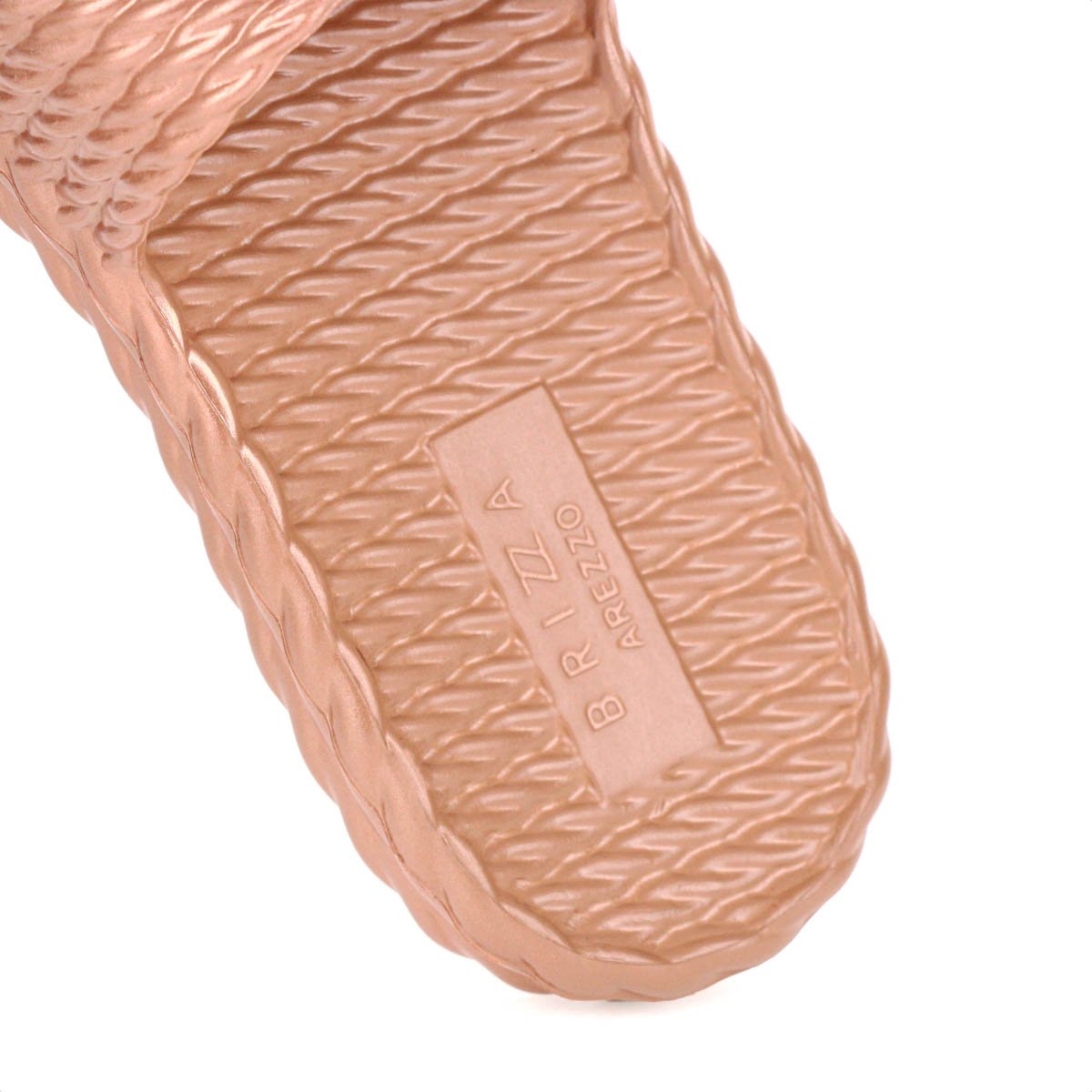 Chinelo Slide Brizza Arezzo EVA Marrocos Ambar Metal - Feminino Amarelo 8