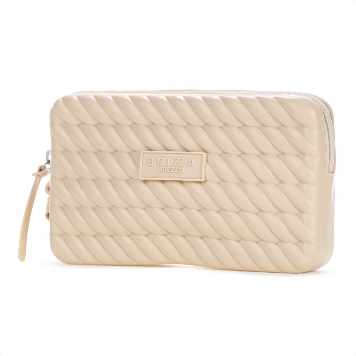 Bolsa Clutch Brizza Arezzo Alca Marrocos Bege - Feminino Bege 2
