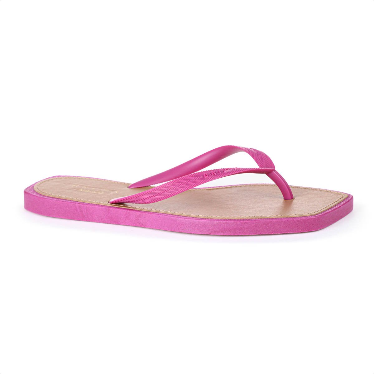 Chinelo Brizza Arezzo Bico Quadrado Rosa e Marrom - Feminino Rosa 3