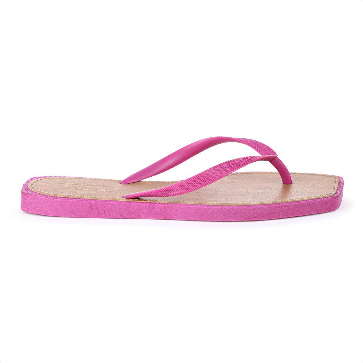 Chinelo Brizza Arezzo Bico Quadrado Rosa e Marrom - Feminino Rosa 4